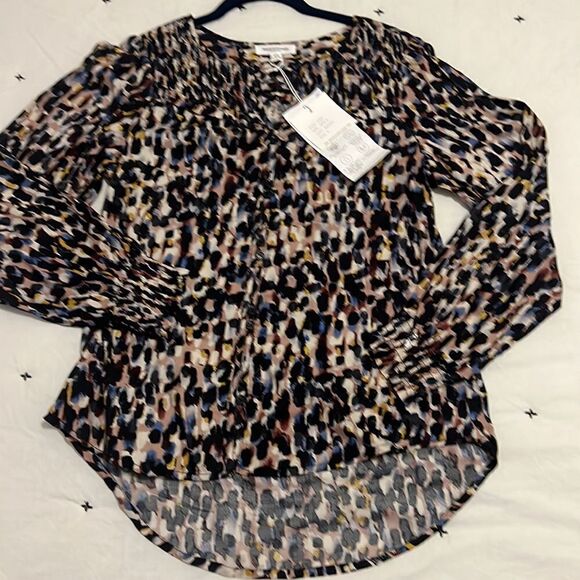 Beachlunchlounge Piper Ecovero Top Multicolored Abstract Blouse D35 - Picture 6 of 13